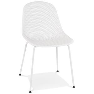 ALTEREGO Geperforeerde Designstoel Viky Wit