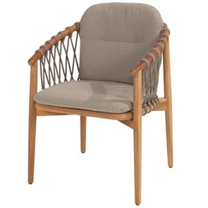 4 Seasons Outdoor Nora dining tuinstoel teak bouclé 