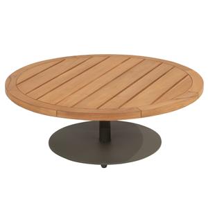 4 Seasons Outdoor Volta lounge tuintafel met middenpoot 80xH30 cm aluminium olive 
