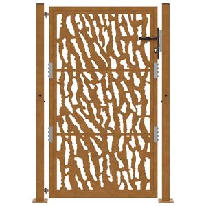 vidaXL Poort met sporenontwerp 105x155 cm weervast staal