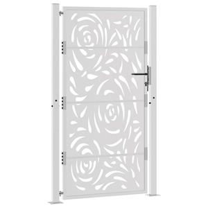 vidaXL Poort met vlamontwerp 105x180 cm weervast staal