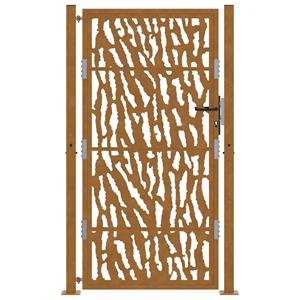 vidaXL Poort met sporenontwerp 105x180 cm weervast staal