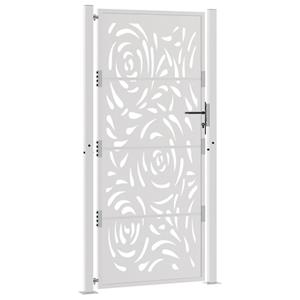 vidaXL Poort met vlamontwerp 105x205 cm weervast staal