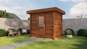 Van Kooten Tuin en Buitenleven Lugarde Select Modern tuinhuis Aalsmeer 250x200cm - Bruine olie