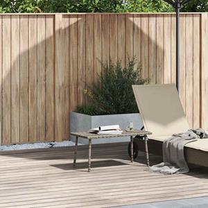 vidaXL Tuin salontafel rechthoekig 80x40x37 cm poly rattan grijs
