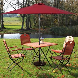 Costway 2,7 m Kantelbare Parasol met LED-Verlichting op Zonne-Energie Verkeerslicht Parasol Tuinparasol Stalen Steel Polyester Stof