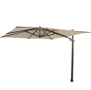 4 Seasons Outdoor Siesta premium zweefparasol 300x300 cm wenge frame beach 