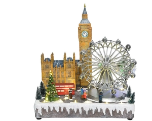 LED KERST LONDEN SCENE 31X23X34 CM MULTI
