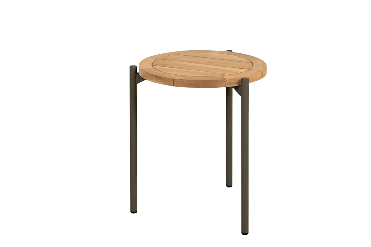4 Seasons Outdoor Yoga bijzettafel 45xH55 cm aluminium teak terre 