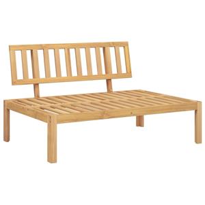 vidaXL Tuinmiddenbanken 2 st pallet met kussens massief acaciahout