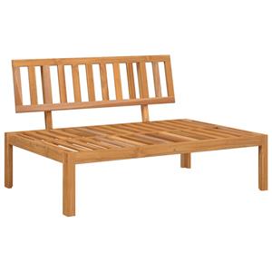 vidaXL Tuinmiddenbanken 2 st pallet met kussens massief acaciahout
