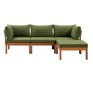 Le Sud modulaire loungeset Orleàns - groen - 4-delig