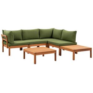Le Sud modulaire loungeset Orleans V1 - groen - 6-delig