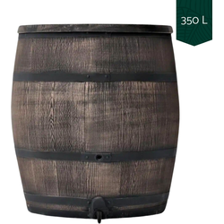 Meuwissen agro Roto regenton 350 liter dia. 80 x h.107 cm bruin 3/4' messing ingang tap - 