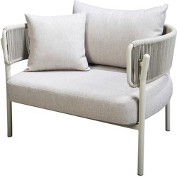 Yoi Camilo lounge chair aluminium salix/rope salix/flax beige AW - 