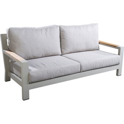Yoi Bango sofa 3 seater aluminium salix/teak/flax beige AW - 