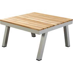 Yoi Furago coffee table 74,5x74,5 cm aluminium salix/ teak - 