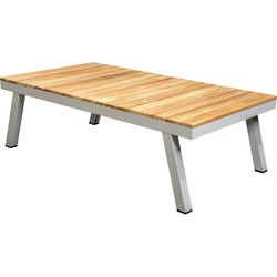 Yoi Furago coffee table 134,5x74,5 cm aluminium salix/ teak - 