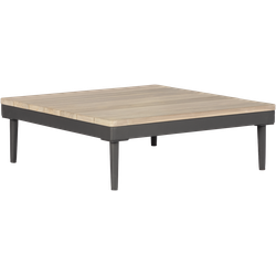 Max luuk Jaxx lage tafel 80x80x26,5 cm aged teak/aluminium antraciet - 