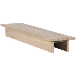 Max luuk Mylo chaise longue bijzettafel 160x35x19 cm aged teak - 