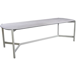 Yoi Vedella dining table 244x95x75 cm aluminium salix/HPL wood - 