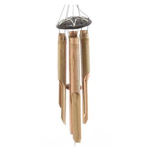 Windgong/windorgel - met 6 buizen - hout - 83 cm -