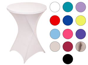 Alpina nette afdekhoes voor een statafel - zwart - spandex elastiek - D90 x 115 cm -