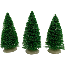 Oosterik home Dennenboompjes Lichtgroen 3 stuks - 