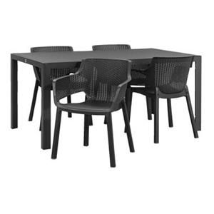 Le Sud Tuinset Savoie Eva - antraciet - 5-delig 160 cm