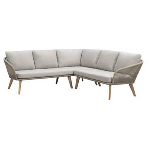 Le Sud Loungebank Nant hoekset - wicker - 67x215x215 cm - incl. kussens