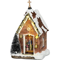 Luville Chapel with Maria battery operated l10xb9,5xh17cm - 