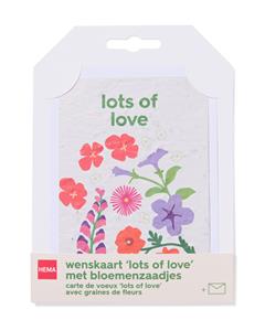 HEMA Wenskaart 'lots Of Love' Met Bloemenzaadjes