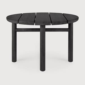 Ethnicraft Ronde Outdoor Salontafel Quatro Teakhout, 68cm - Zwart