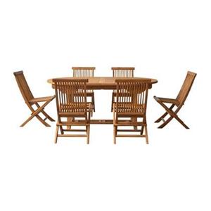  Capri - Massief acaciahouten tuinset 6 stoelen