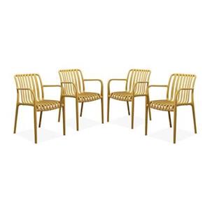 Sweeek  Kunststof tuinstoel (set van 4)