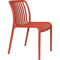 Housecraft Living Mante Tuinstoelen Kunststof Terra| Rood - Set van 4