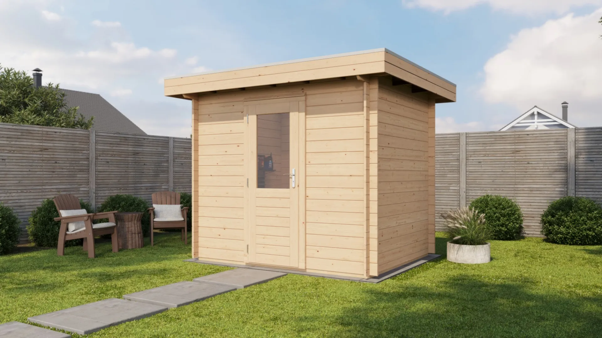 Lugarde Select Blokhut Arnhem 250x200cm - Onbehandeld