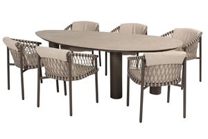 4 Seasons Outdoor Diningset Arizona Allora 7-delig 240 x 130 cm