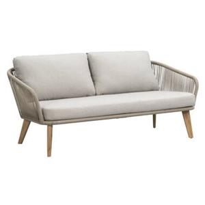 Le Sud Loungebank Nant - wicker/acacia taupe - 87x170x67 cm - incl. kussens