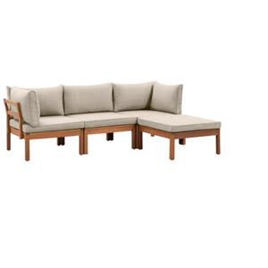 Le Sud modulaire loungeset Orleàns - zand - 4-delig