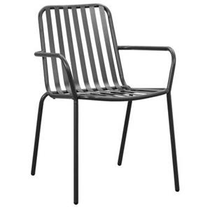 Leen Bakker Stapelstoel Vence - metaal/antraciet - 80x55x62