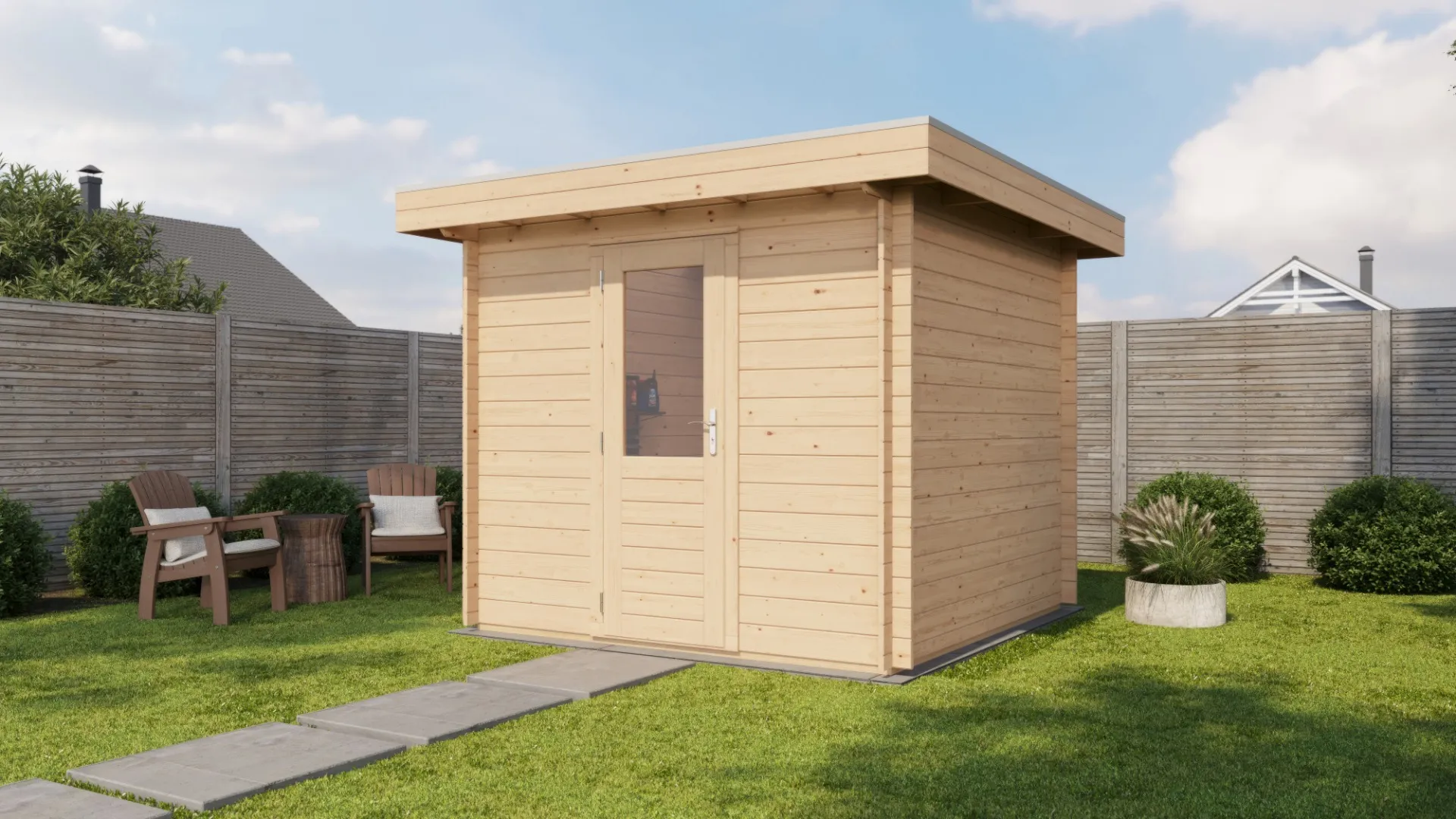 Lugarde Select Blokhut Zwolle 250x250cm - Onbehandeld