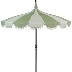 In The Mood Collection Rissy Parasol - H238 x Ø220 cm - Lichtgroen