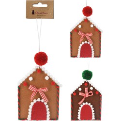 Nampook Hangdeco huis cookie 16 cm 2ass kerstversiering - 