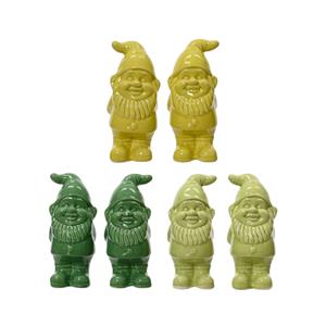 Decoris Gnoom Keramiek 6ass 5cm X W.5cm X H.10.2cm Assortie
