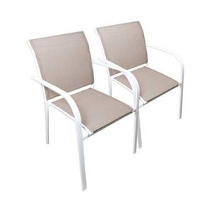 Sweeek  Tuinstoelen van aluminium en textileen (Set van 2)