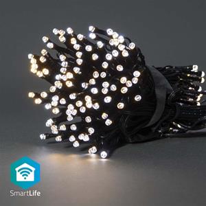 Nedis Lichtketting Binnen/buiten Energielabel: G (A - G) 200 LED Warmwit, Koudwit