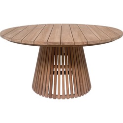 Livingfurn Ronde Tuintafel Cindo Teakhout, 120cm - Bruin