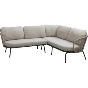Leen Bakker Loungehoekbank Fermo - antraciet - 75x215x81 cm