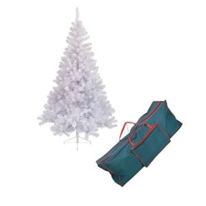 Decoris Kunst kerstboom wit Imperial pine 340 tips 150 cm inclusief opbergzak -